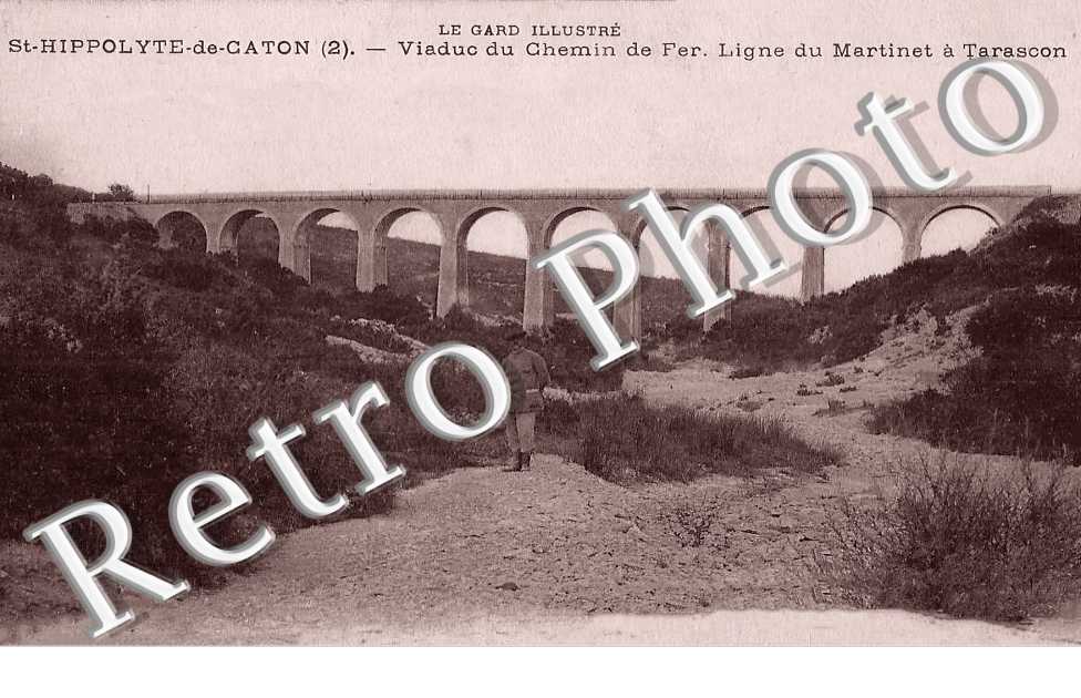 Viaduc du chemin de fer. Ligne du Martinet à Tarascon