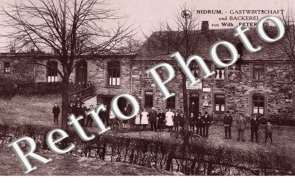 NIDRUM. Gastwirtschaft und Backerei von Wilh. Peterges