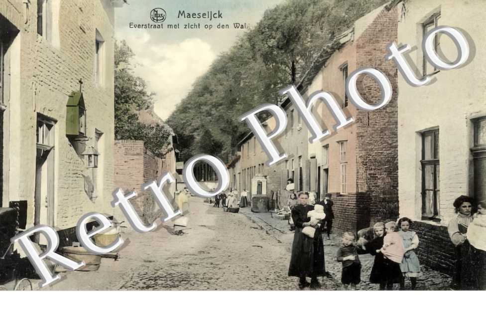 Maeseijck. Everstraat met zicht op den Wal