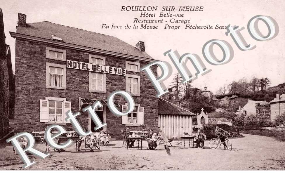 Rouillon sur Meuse. Hôtel Belle-vue Propr Fécherolles Soeurs