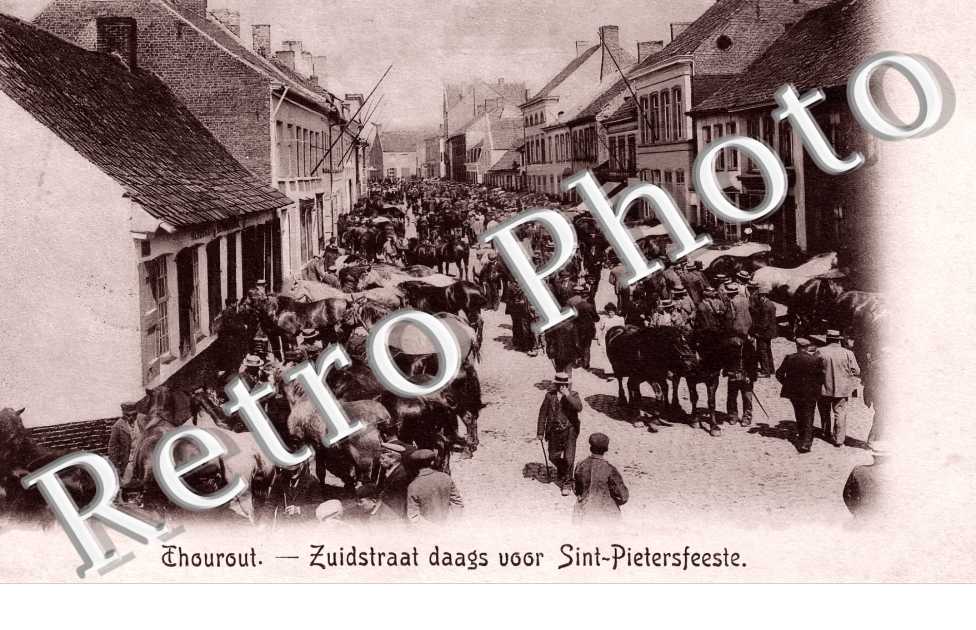 Zuisdtraat daags voor Sint-Pietersfeeste