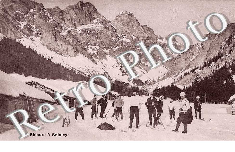 Skieurs à Solaley