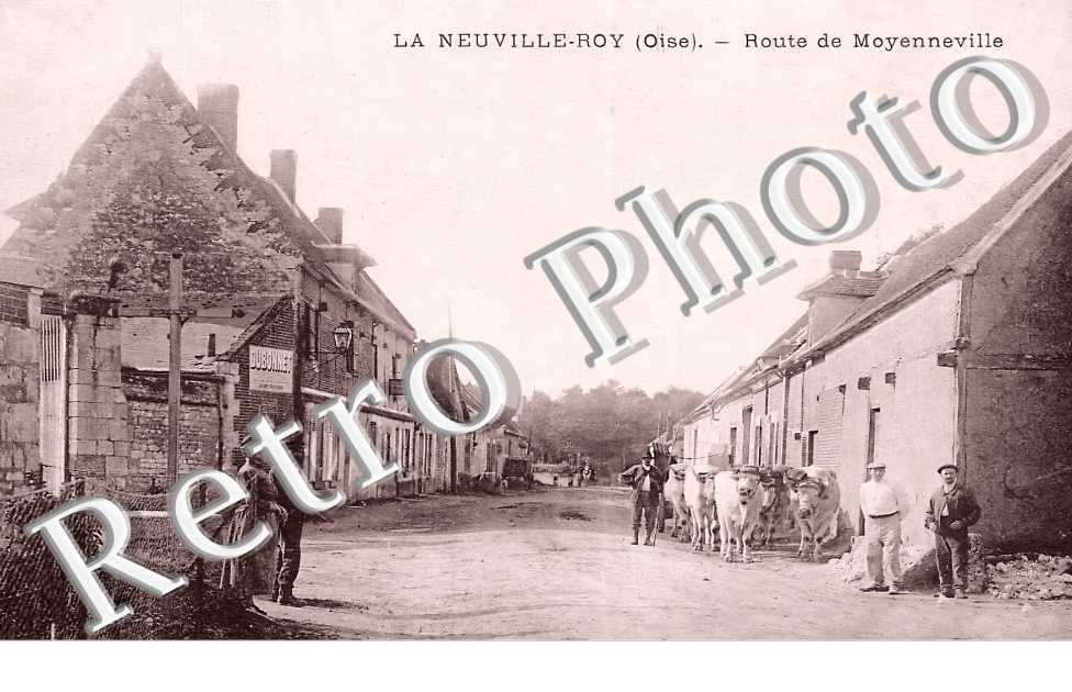 Route de Moyenneville. Attelage de boeufs