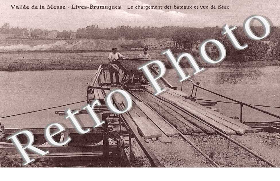 Lives-Brumagnes. Le chargement des bateaux et vue de Beez