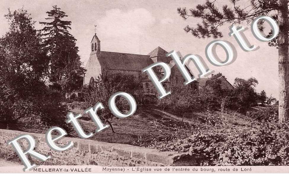 MELLERAY-la-VALLEE. L&#039;église, route de Loré