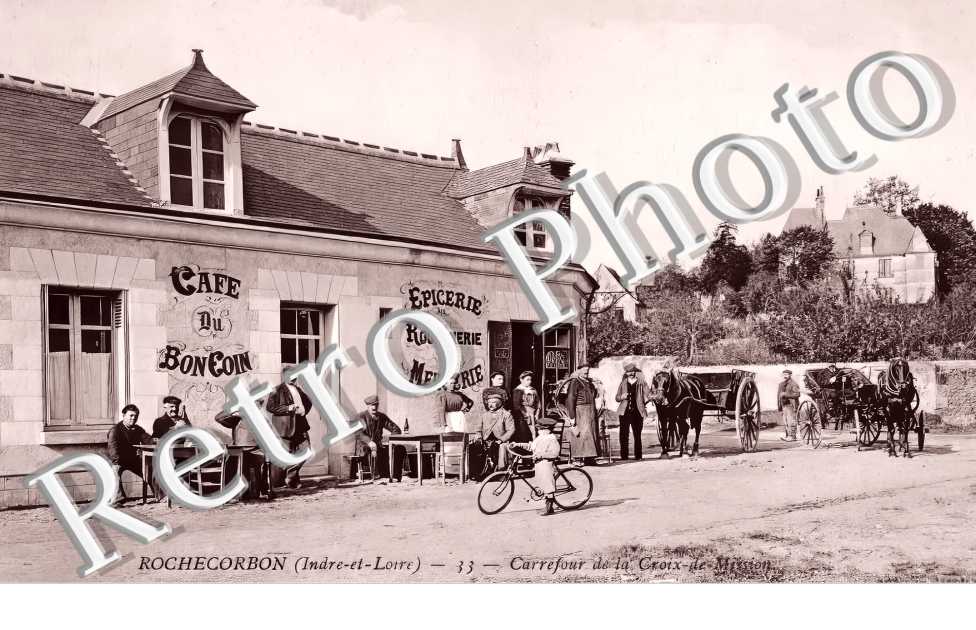 Carrefour de la Croix-de-Mission. Café du Bon Coin.
