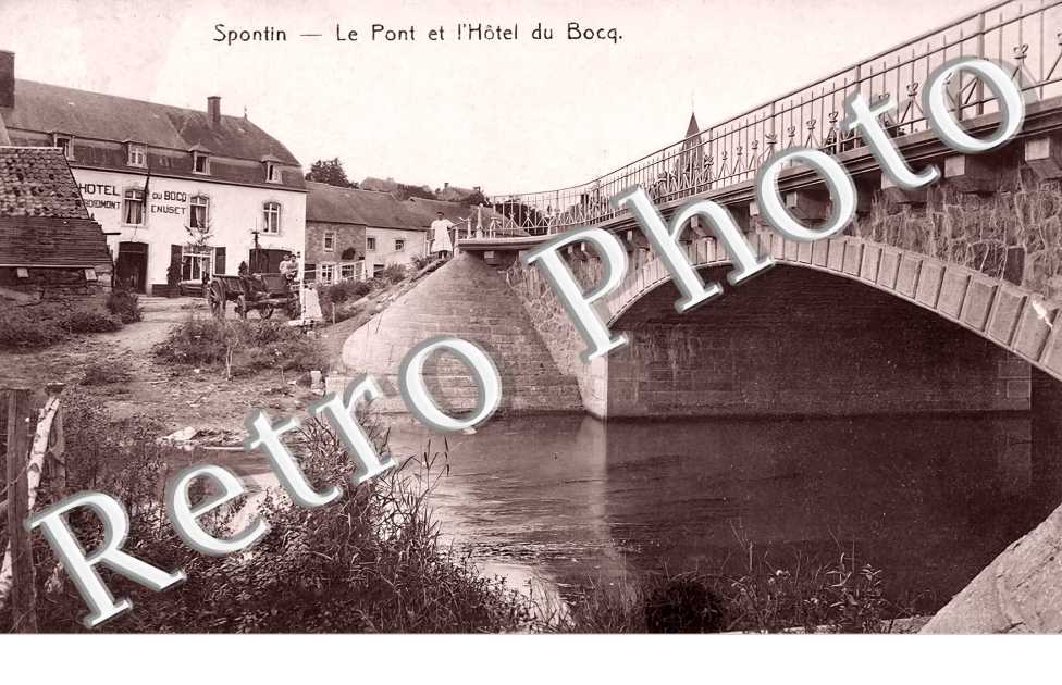 SPONTIN. Le pont et l&#039;Hôtel du Bocq