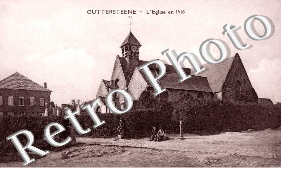 OUTTERSTEENE. L&#039;église en 19169