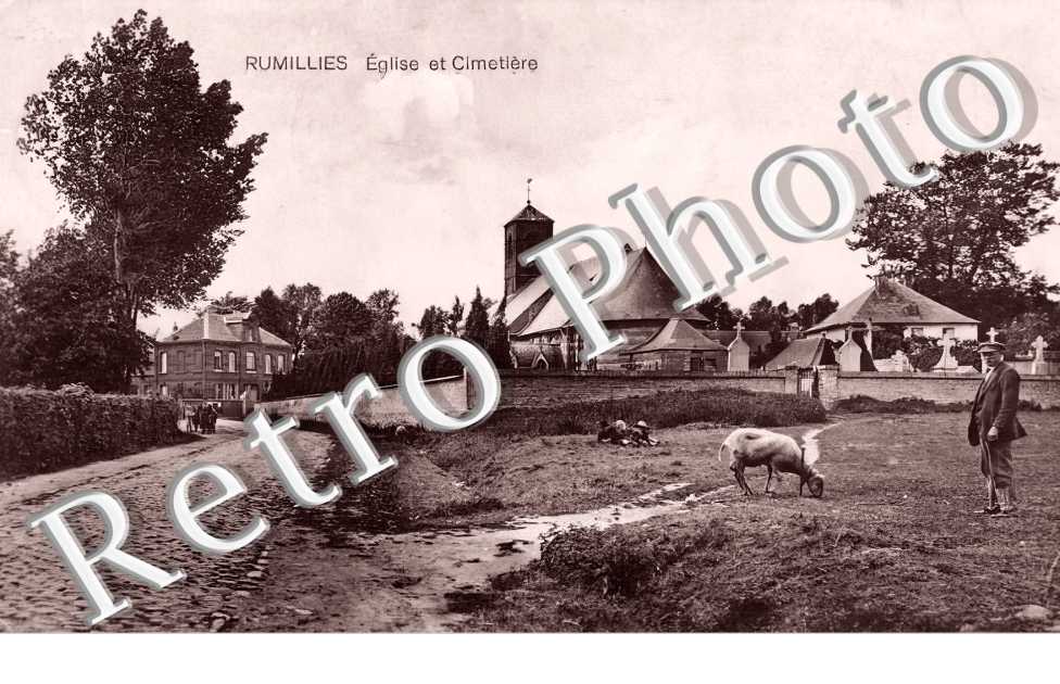 RUMILLIES. Eglise et cimetière