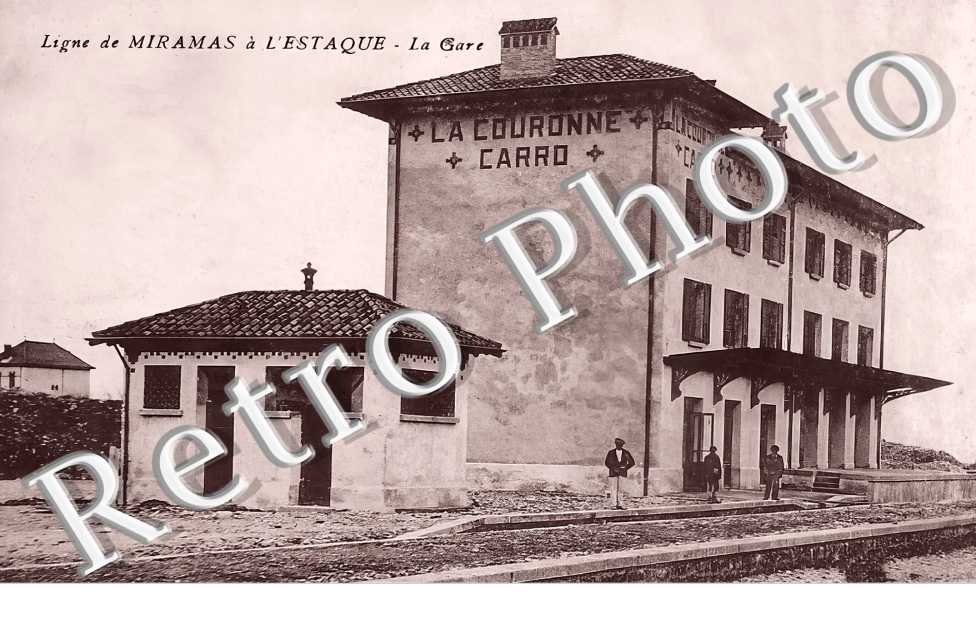 Ligne de Miramas à l'Estaque. La gare de La Couronne Carro