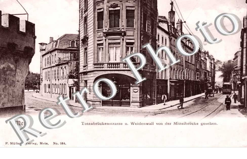 Totenbrûckenstrasse u.Weidenwall von der Mittelbrücke gesehen
