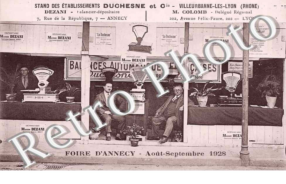 Foire d&#039;Annecy Août-Septembre 1928. Etablissements Duchesne