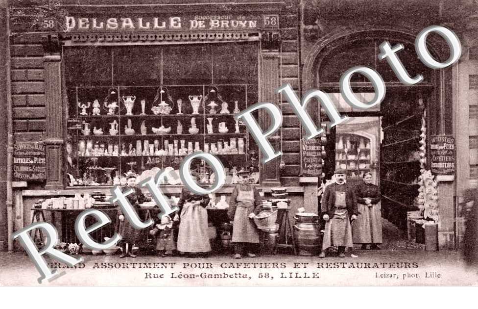 Delsalle. Grand assortiment pour cafetiers et restaurateurs. 58 Rue Léon Gambetta