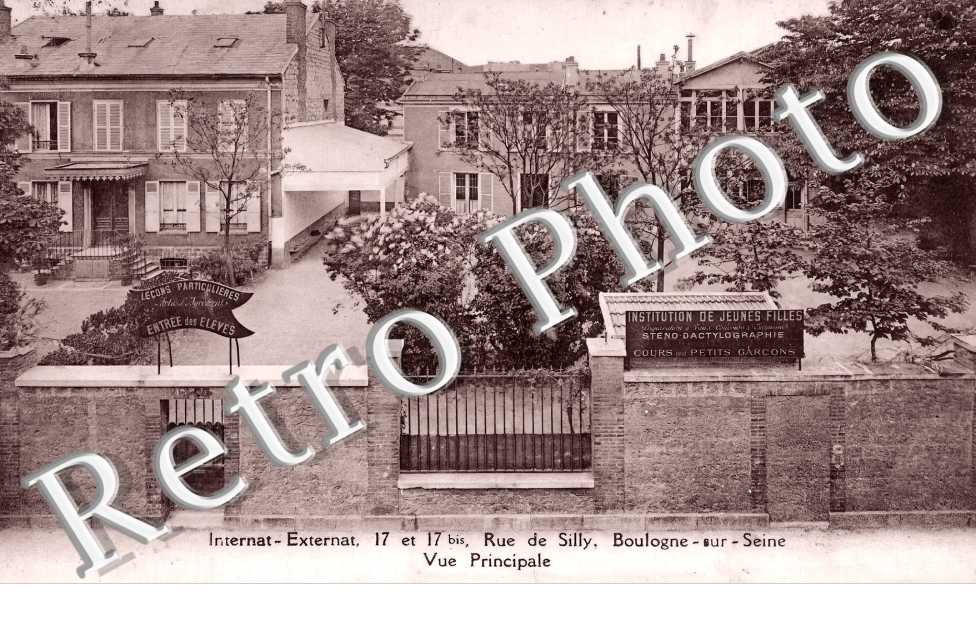Institution de jeunes filles. 17 et 17 bis rue de Silly