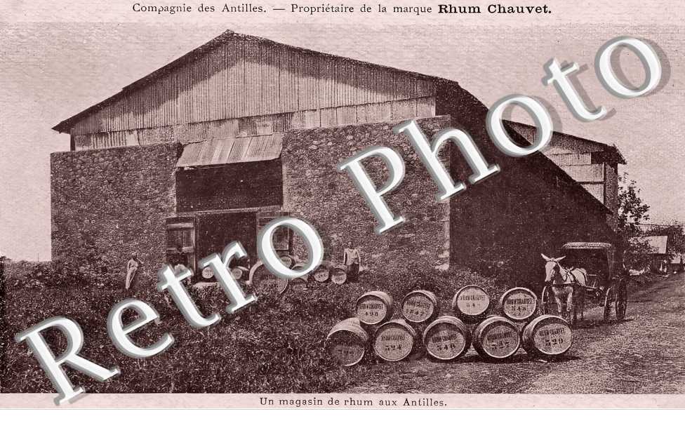 Rhum Chauvet. Un Magasin de Rhum aux Antilles