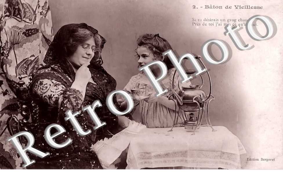Bâton de Vieillesse " Si tu désirais un grog chaud, prés de toi j&#039;ai mis ce qu&#039;il faut "