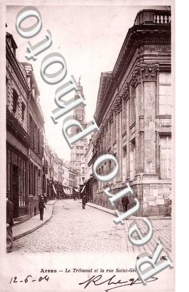 Tribunal et rue Saint Gery