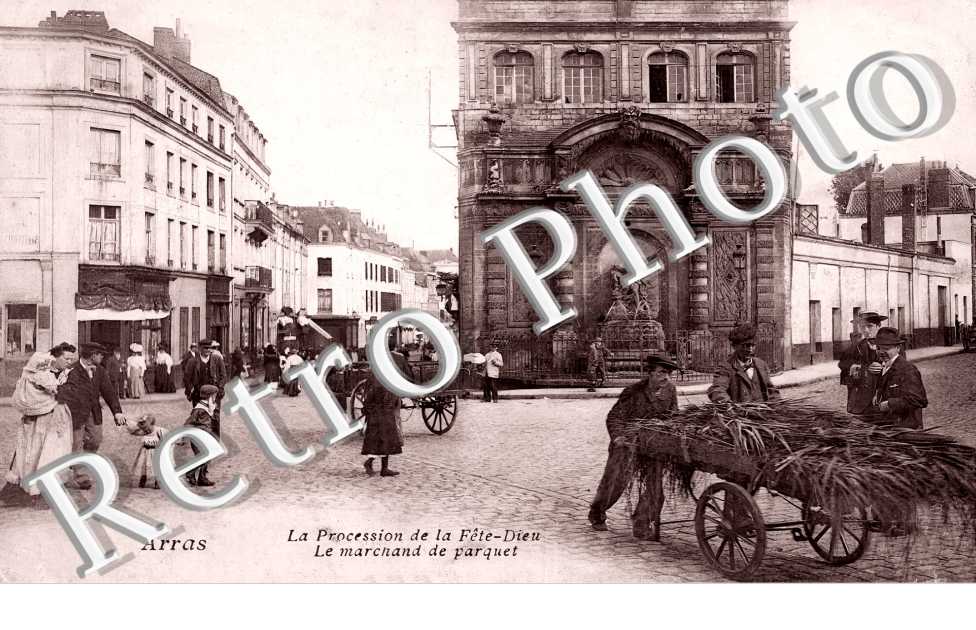la procession de la Fête-Dieu. Le marchand de parquet
