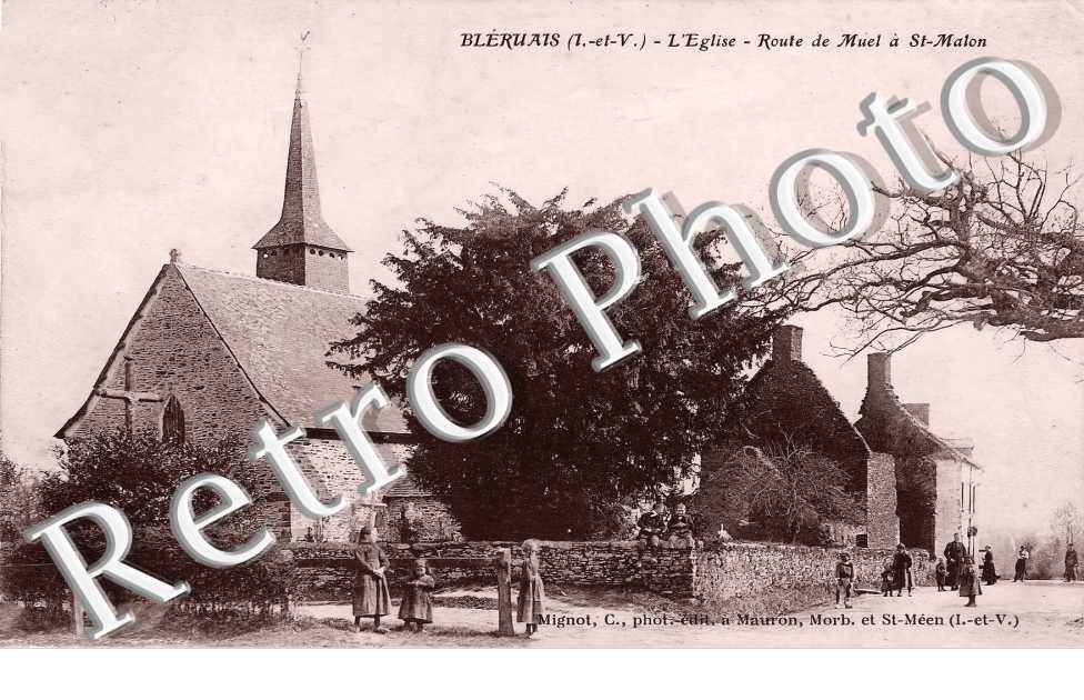 l&#039;église. Route de Muel à Saint-Malon