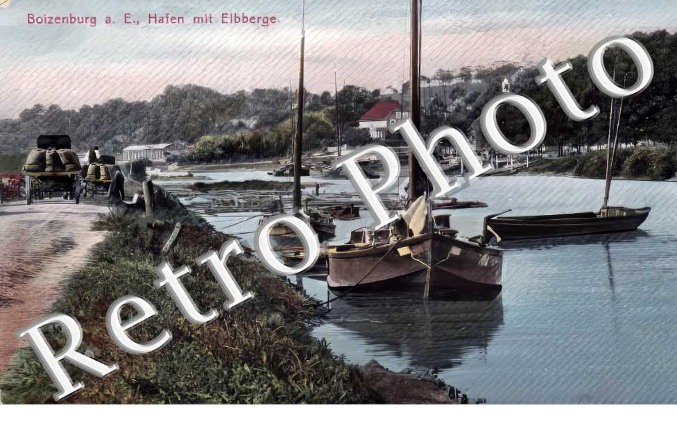 BOIZENBURG.Hafen mit Elbberge