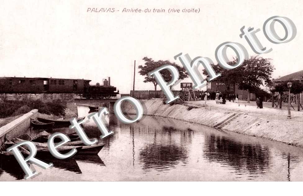 arrivée du train (rive droite)