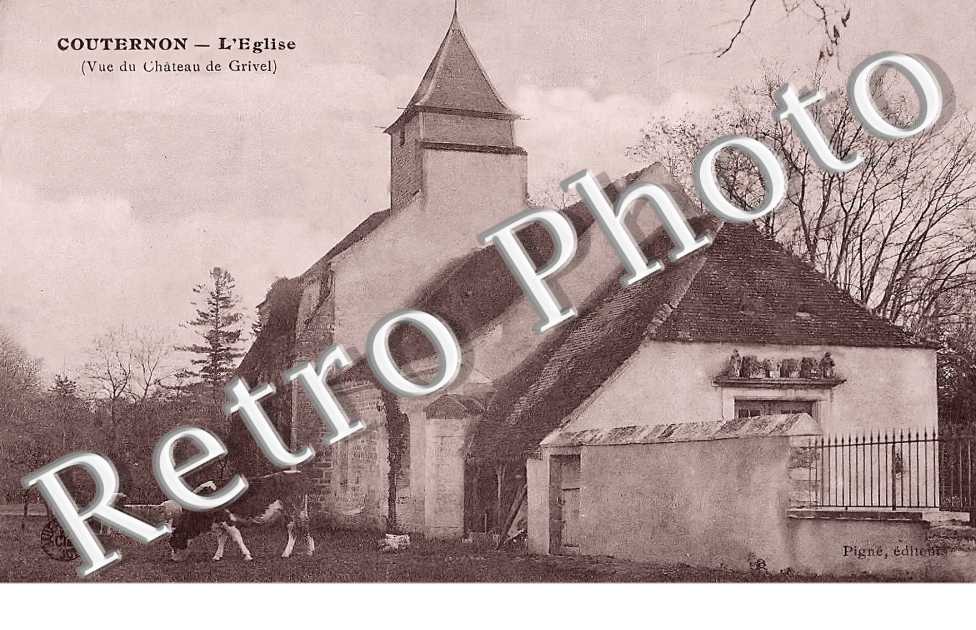 l'église vue du château de Grivel)