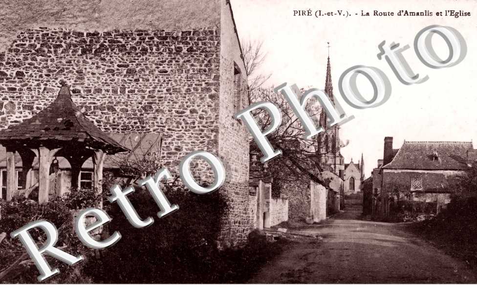 la route d&#039;Amanlis et l&#039;Ã©glise