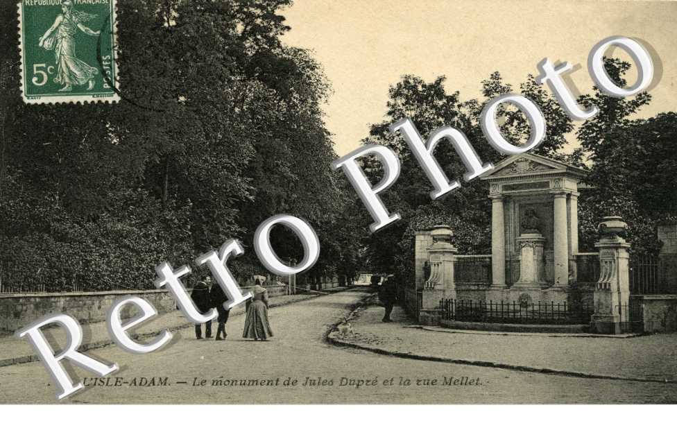 le monument de Jules Dupre et la rue Mellet