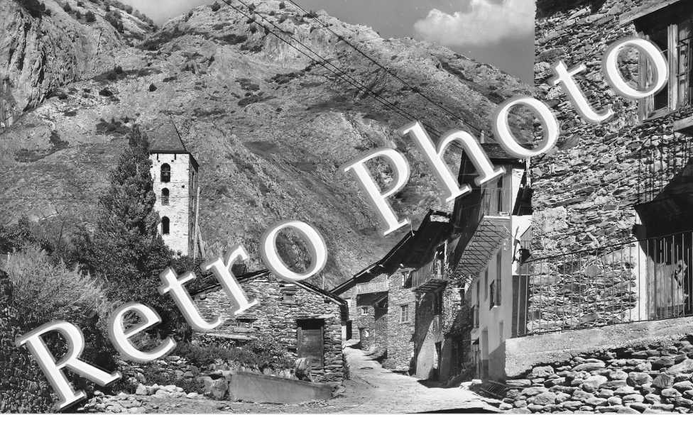 Valls d&#039;Andorra. Une rue de Canillo