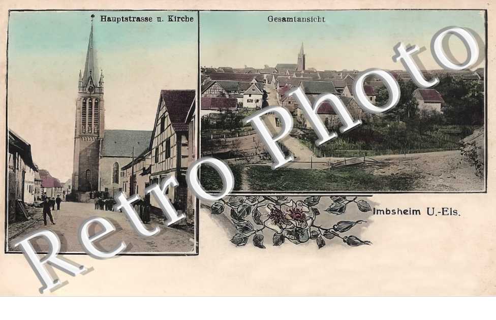 Hauptsrasse u. Kirche. Gesamtansicht