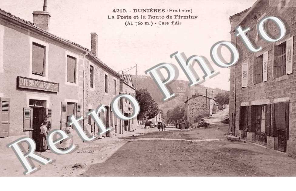la Poste et la Route de Firminy. Café Charron-Bonnet