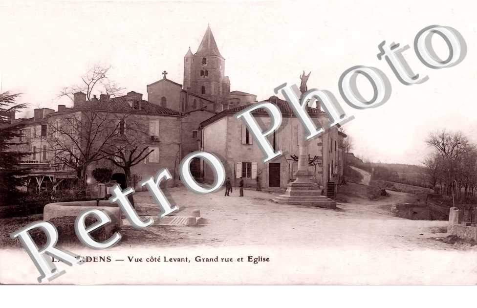 Vue côté Levant Grand rue et église
