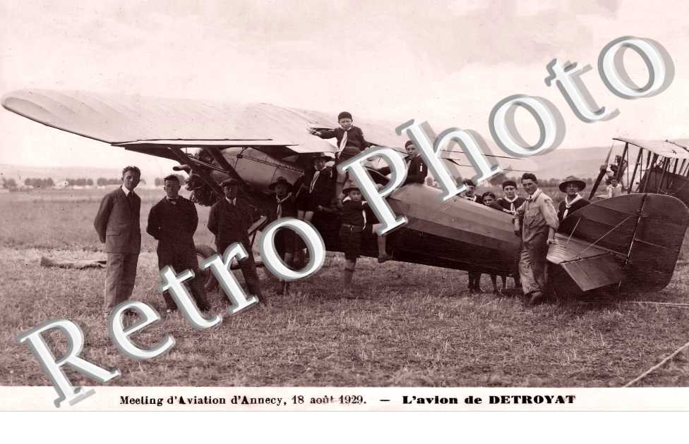 Meeting d&#039;aviation 18 août 1929. L&#039;avion de Detroyat