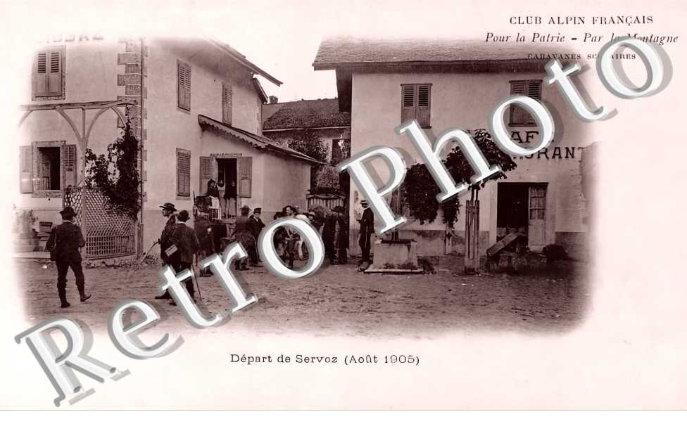 Club Alpin Français. Départ de Servoz (aout 1905)