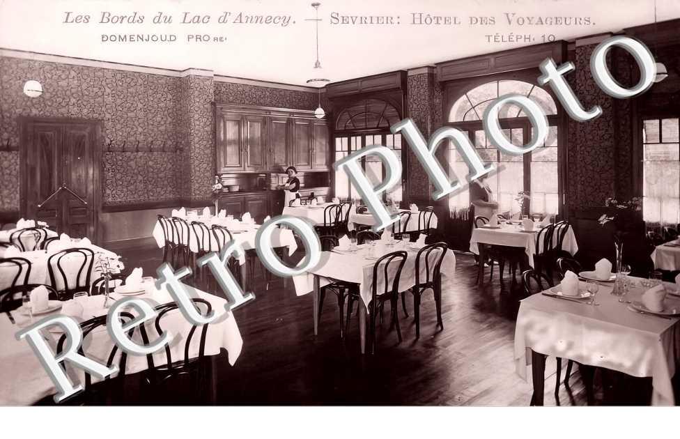 Hôtel des Voyageurs. Domenjoud Propr. Intérieur du Restaurant.