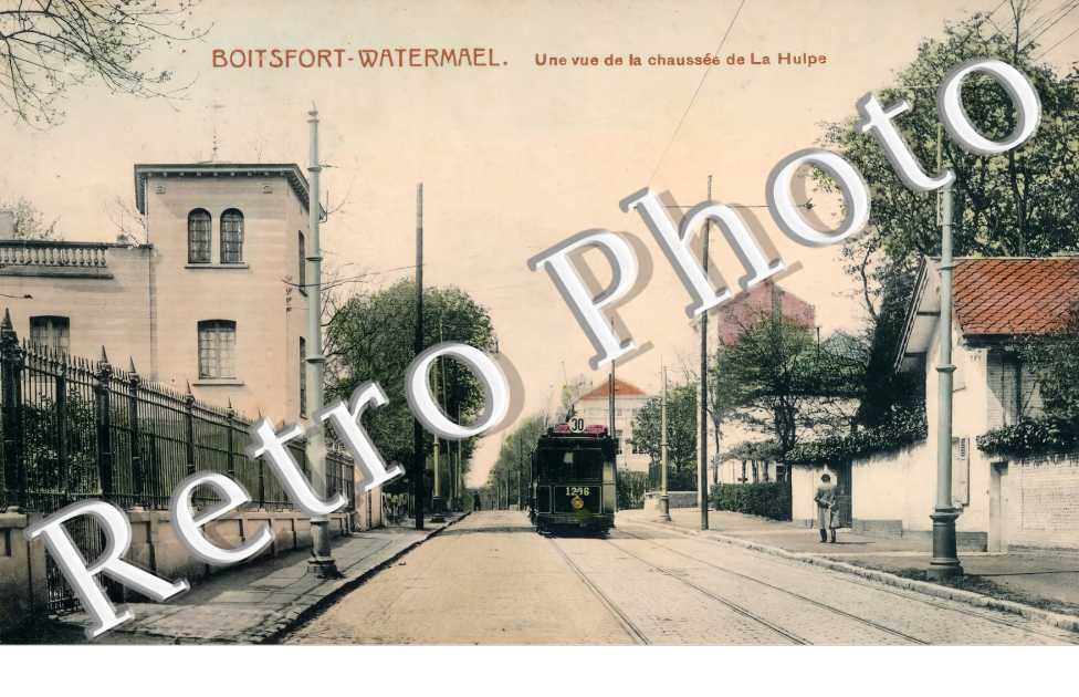 Boitsfort-Watermael. Une vue de la chaussée de La Hulpe