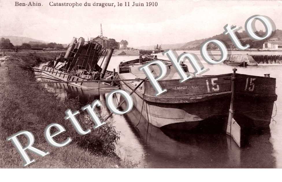 Ben-Ahin. Catastrophe du drageur, le 11 juin 1910