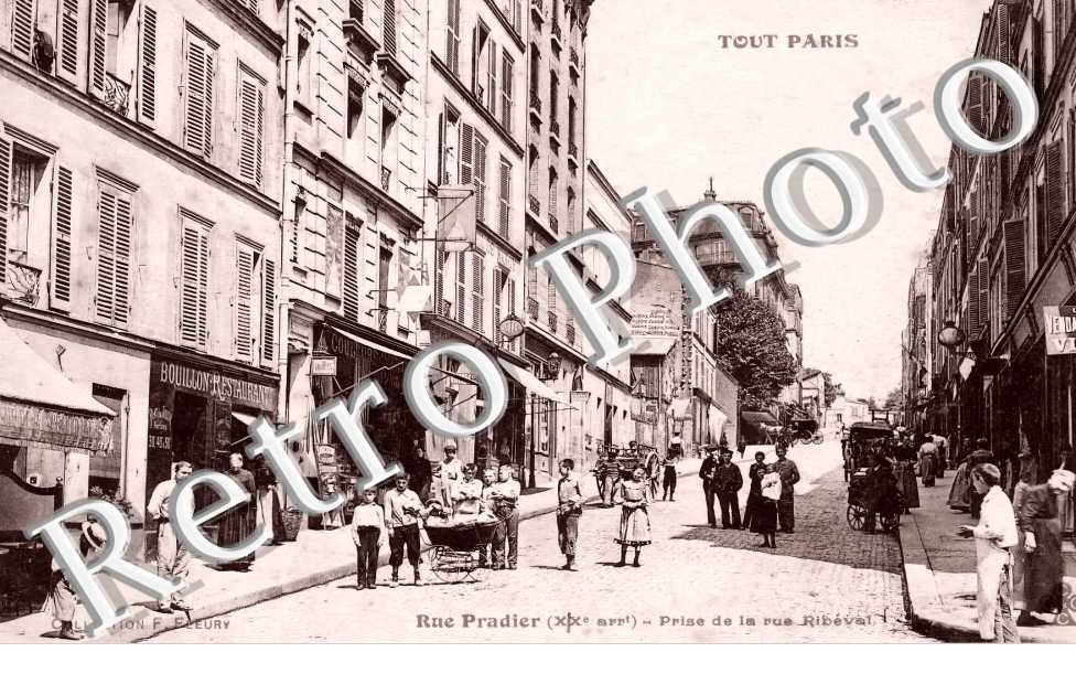Rue Pradier prise de la rue Ribéval