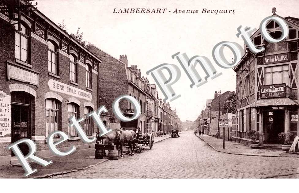 avenue Becquart. Bière Emile Vandame Au Canon d&#039;Argent Restaurant Arthur Lagaisse