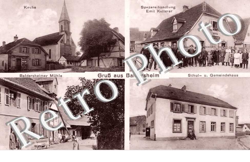 Spezereihandlung Emil Kellerer. Baldersheimer Mühle