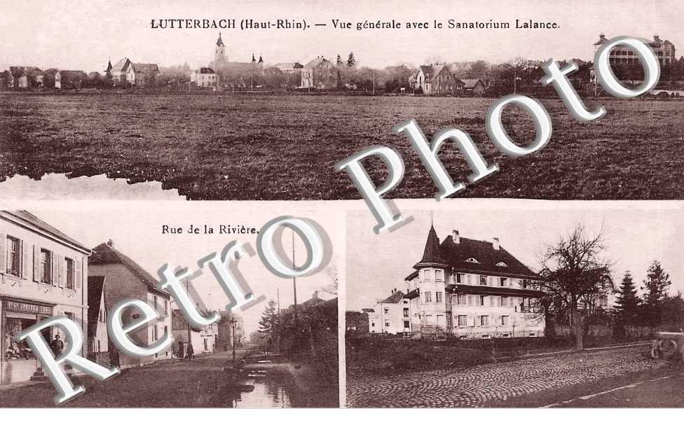 rue de la Rivière. Vue générale avec le Sanatorium Lalance