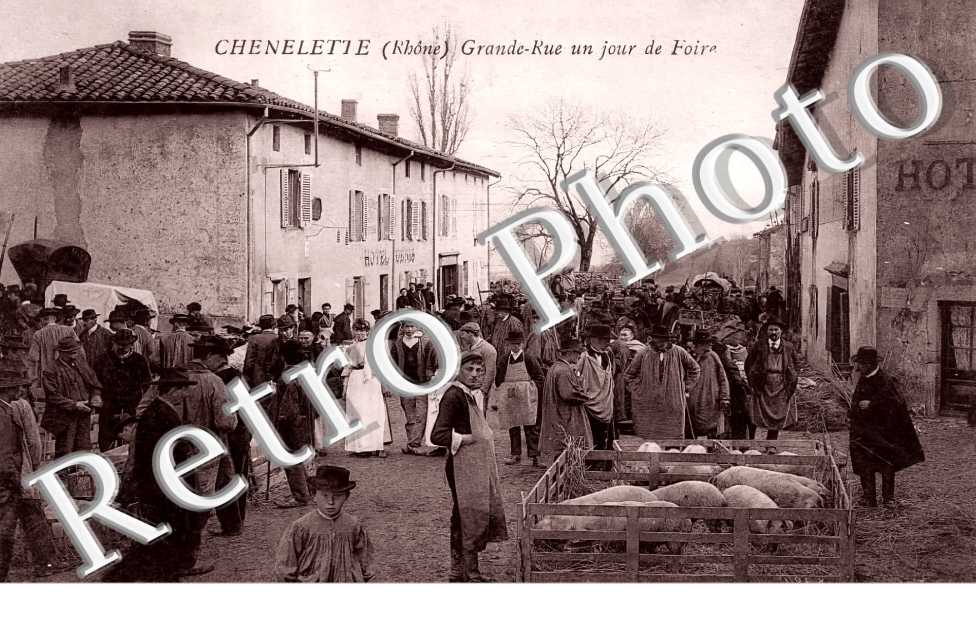 Grande rue un jour de foire