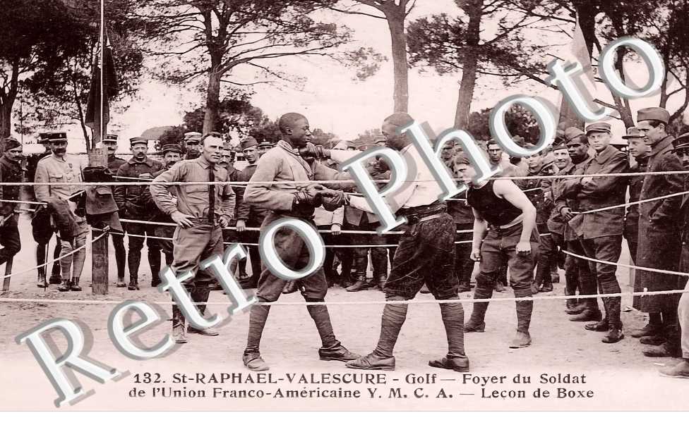 Valescure. Golf. Foyer du soldat de l'Union Franco-Amércaine. Leçon de Boxe