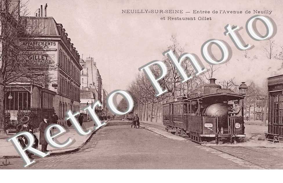 entrée de l'avenue de Neuilly et Restaurant Gillet