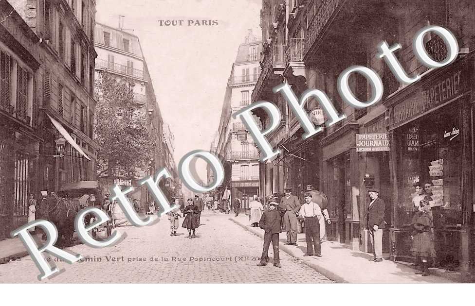 Rue du Chemin Vert prise de la rue Popincourt
