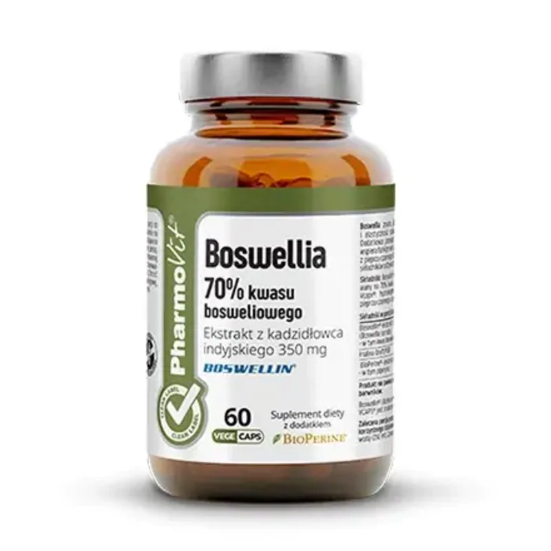 Boswellia 70% kwasu bosweliowego, Kadzidłowiec indyjski ekstrakt 350 mg, 60 kapsułek, Pharmovit