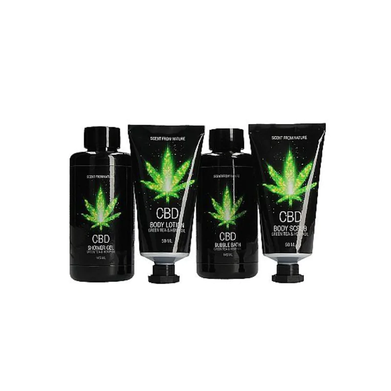 CBD – Bath and Shower – Luxe Gift set – Green Tea Hemp Oil