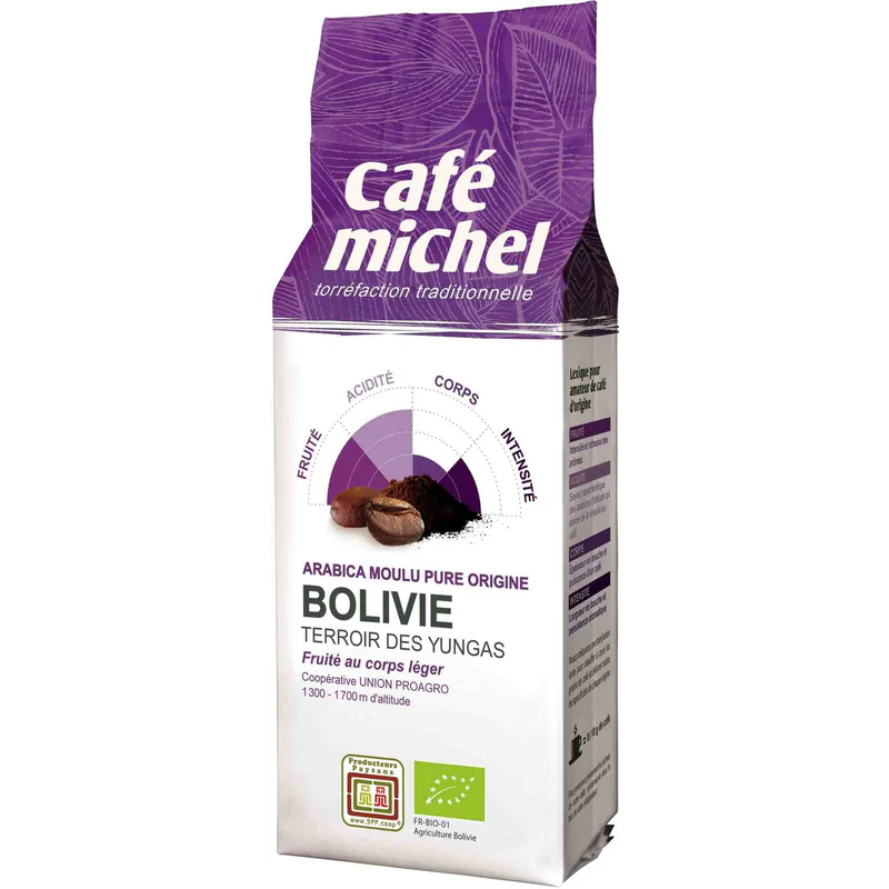KAWA MIELONA ARABICA 100 % BOLIWIA FAIR TRADE BIO 250 g – CAFE MICHEL