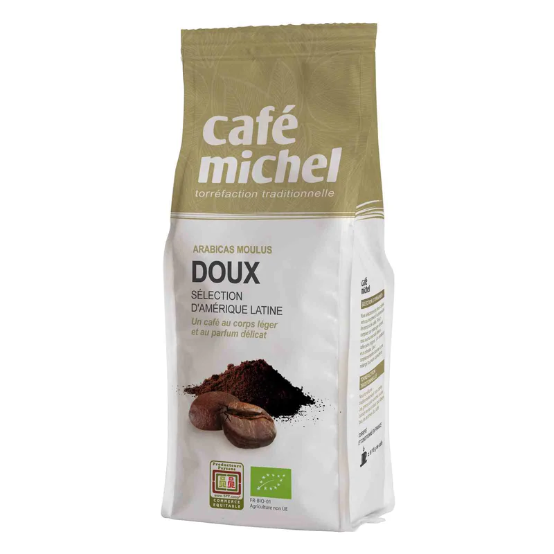 KAWA MIELONA ARABICA 100 % DOUX FAIR TRADE BIO 250 g – CAFE MICHEL