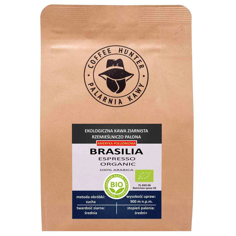 KAWA ZIARNISTA ARABICA 100 % BRAZYLIA FAIR TRADE BIO 250 g – COFFEE HUNTER